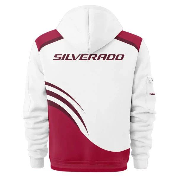 Chevrolet Silverado Ute Exclusive Logo Hoodie Half Zipper QTVA190625UTE03CS - Maroon - Image 3