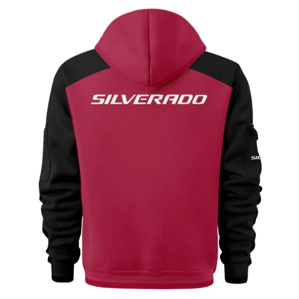 Chevrolet Silverado Ute Exclusive Logo Hoodie Half Zipper QTVA210625UTE04CS - Maroon - Image 3