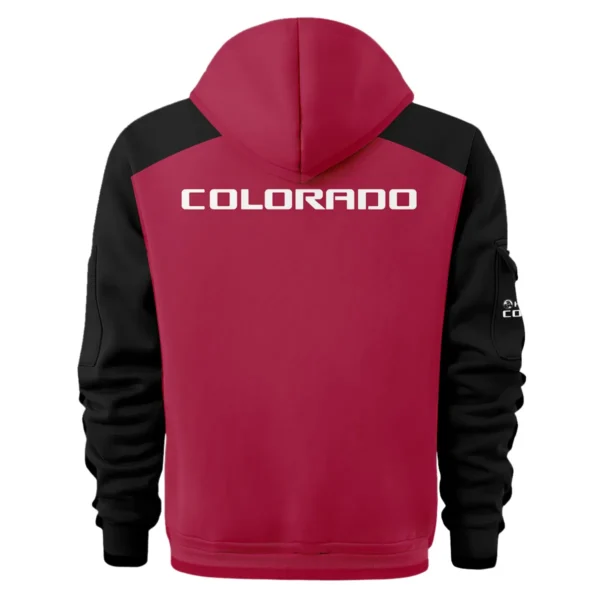 Holden Colorado Ute Exclusive Logo Hoodie Half Zipper QTVA210625UTE04HC - Maroon - Image 3