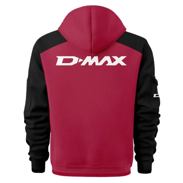 Isuzu D-MAX Ute Exclusive Logo Hoodie Half Zipper QTVA210625UTE04ID - Maroon - Image 3