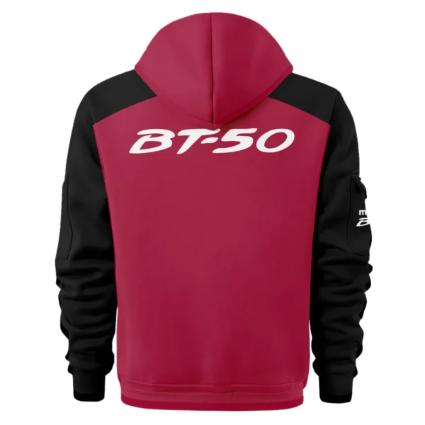 Mazda BT-50 Ute Exclusive Logo Hoodie Half Zipper QTVA210625UTE04MBT - Maroon - Image 3