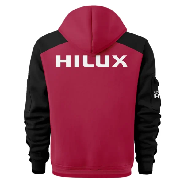 Toyota Hilux Ute Exclusive Logo Hoodie Half Zipper QTVA210625UTE04TH - Maroon - Image 3
