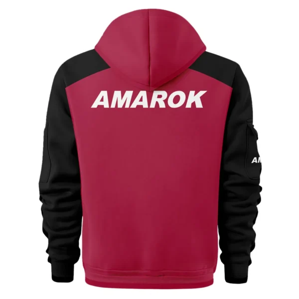 Volkswagen Amarok Ute Exclusive Logo Hoodie Half Zipper QTVA210625UTE04VA - Maroon - Image 3