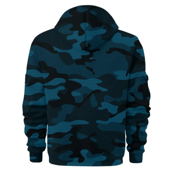 Jeep Wrangler Exclusive Logo Hoodie Half Zipper QTUT160525A1JWR - Navy Blue - Image 2