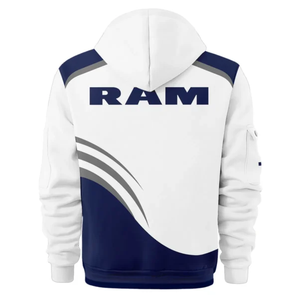 RAM Trucks Ute Exclusive Logo Hoodie Half Zipper QTVA190625UTE03RAM - Navy Blue - Image 3