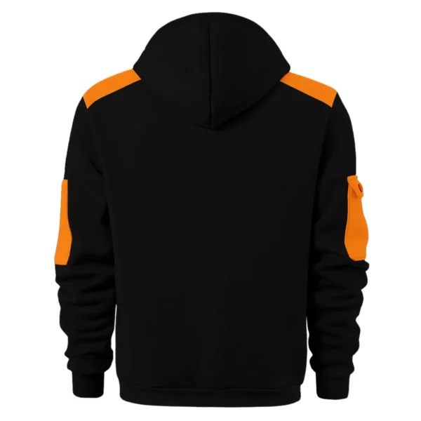 Collingwood Magpies Australian Football League Exclusive Logo Hoodie Half Zipper HOAFL190525A01COLL - Orange - Image 2