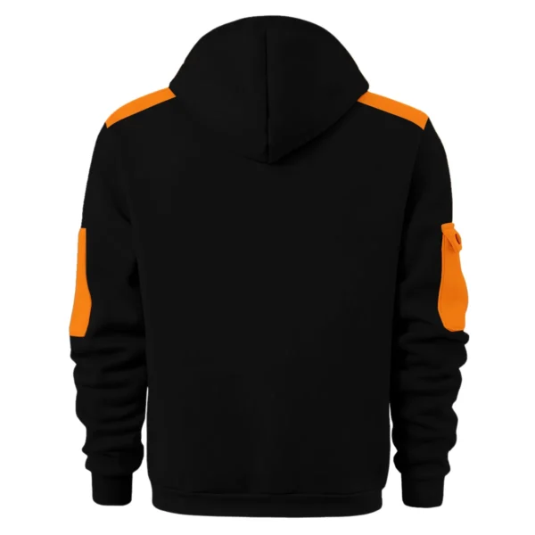 Harley-Davidson Motorcycles  Exclusive Logo Hoodie Half Zipper QTMT160525A3HD - Orange - Image 2