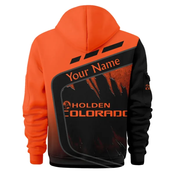 Holden Colorado Ute Exclusive Logo Hoodie Half Zipper QTVA170625UTE01HC - Orange - Image 2