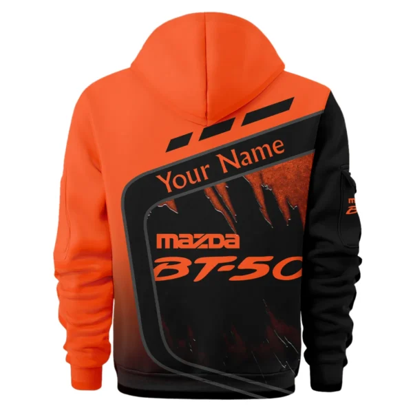 Mazda BT-50 Ute Exclusive Logo Hoodie Half Zipper QTVA170625UTE01MBT - Orange - Image 2