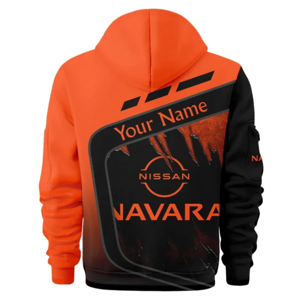 Nissan Navara Ute Exclusive Logo Hoodie Half Zipper QTVA170625UTE01NNA - Orange - Image 2
