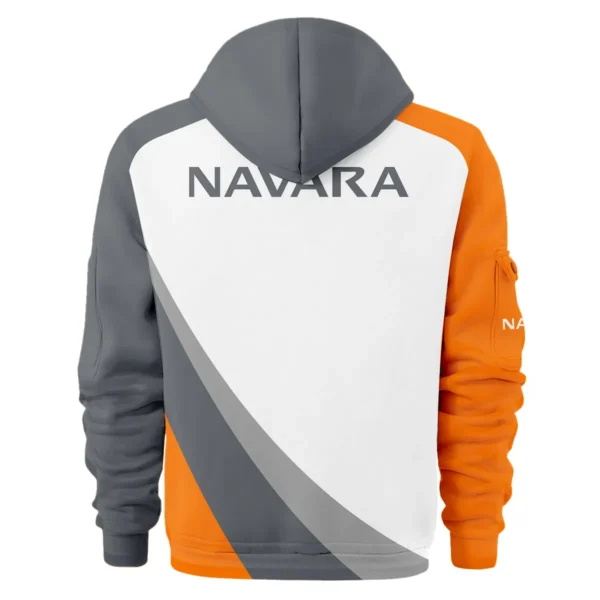 Nissan Navara Ute Exclusive Logo Hoodie Half Zipper QTVA180625UTE02NNA - Orange - Image 3