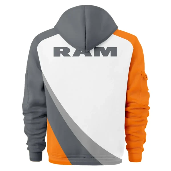 RAM Trucks Ute Exclusive Logo Hoodie Half Zipper QTVA180625UTE02RAM - Orange - Image 3