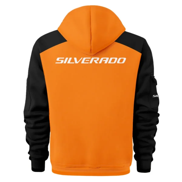 Chevrolet Silverado Ute Exclusive Logo Hoodie Half Zipper QTVA210625UTE04CS - Orange - Image 3