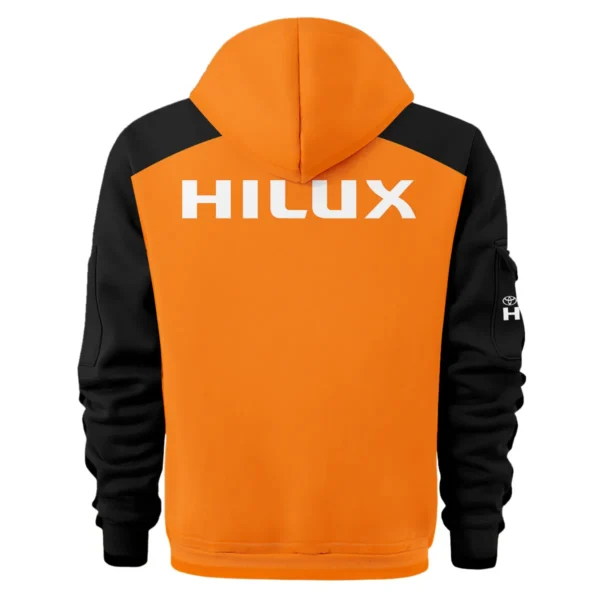 Toyota Hilux Ute Exclusive Logo Hoodie Half Zipper QTVA210625UTE04TH - Orange - Image 3