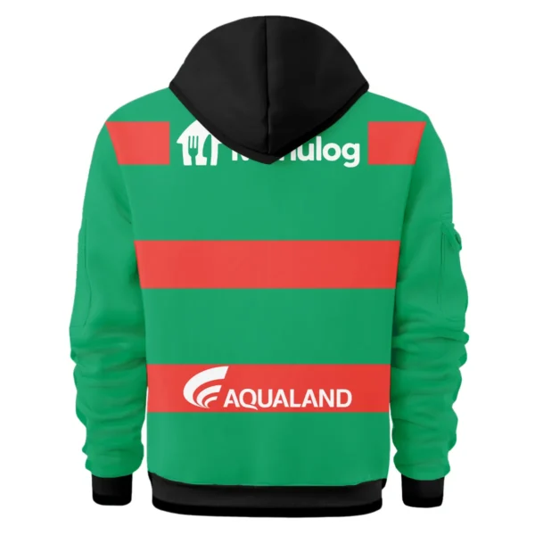 South Sydney Rabbitohs NRL Exclusive Logo Hoodie Half Zipper QTVA050625NRL01SOU-HDF - Image 3