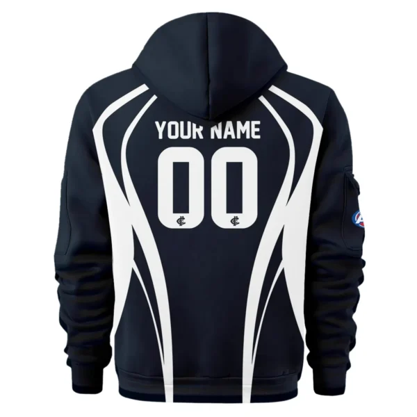 Carlton Blues AFL Exclusive Logo Hoodie Half Zipper QTVA250625AFL03CARL-HDF - Image 3