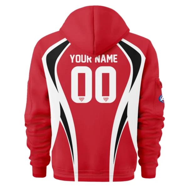 Essendon Bombers AFL Exclusive Logo Hoodie Half Zipper QTVA250625AFL03ESS-HDF - Image 3