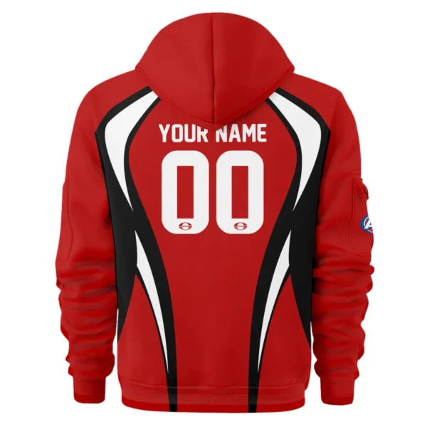 Gold Coast SUNS AFL Exclusive Logo Hoodie Half Zipper QTVA250625AFL03GCFC-HDF - Image 3