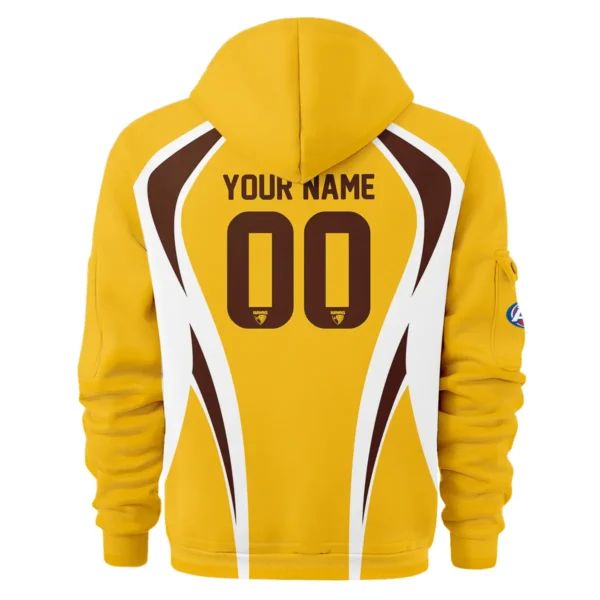 Hawthorn Hawks AFL Exclusive Logo Hoodie Half Zipper QTVA250625AFL03HAW-HDF - Image 3
