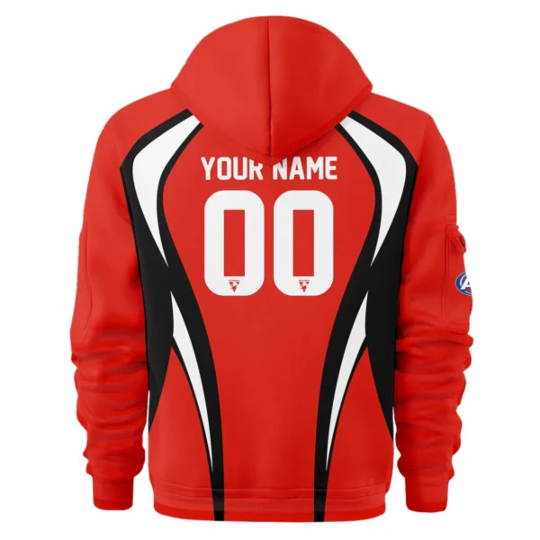 Sydney Swans AFL Exclusive Logo Hoodie Half Zipper QTVA250625AFL03SYD-HDF - Image 3