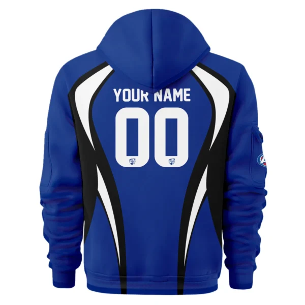Western Bulldogs AFL Exclusive Logo Hoodie Half Zipper QTVA250625AFL03WB-HDF - Image 3