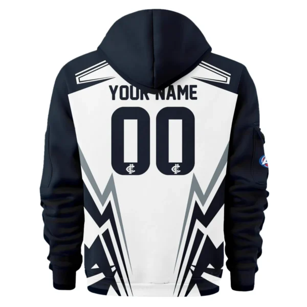 Carlton Blues AFL Exclusive Logo Hoodie Half Zipper QTVA270625AFL04CARL-HDF - Image 3