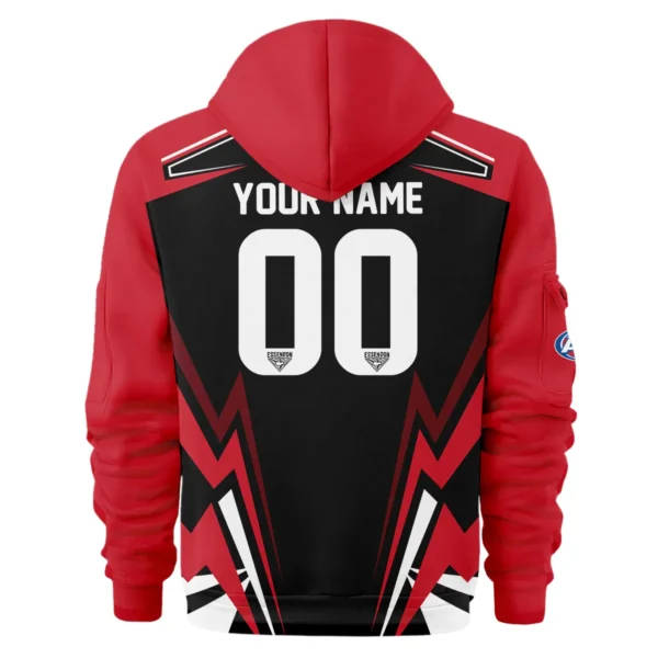 Essendon Bombers AFL Exclusive Logo Hoodie Half Zipper QTVA270625AFL04ESS-HDF - Image 3