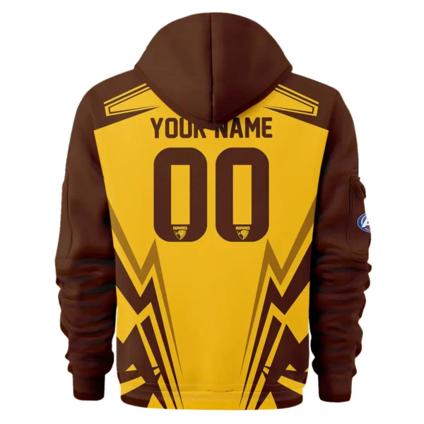 Hawthorn Hawks AFL Exclusive Logo Hoodie Half Zipper QTVA270625AFL04HAW-HDF - Image 3
