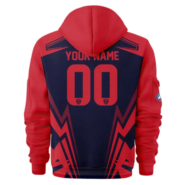 Melbourne Demons AFL Exclusive Logo Hoodie Half Zipper QTVA270625AFL04MELB-HDF - Image 3