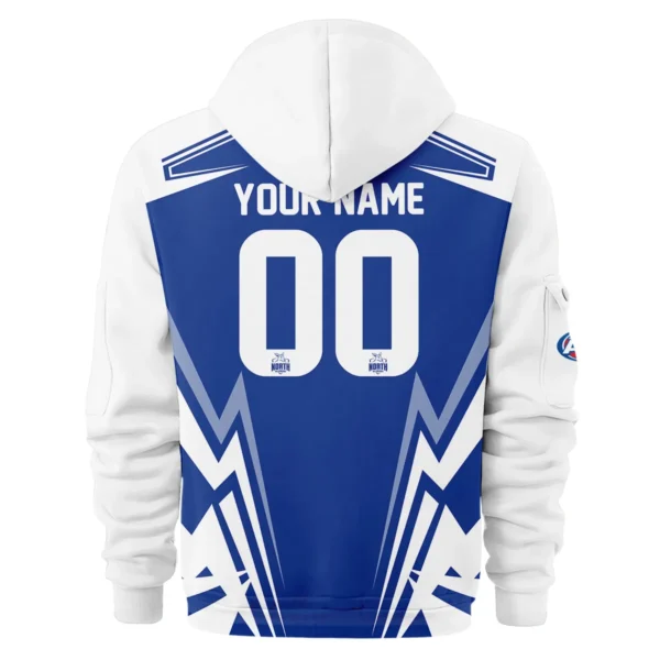 North Melbourne Kangaroos AFL Exclusive Logo Hoodie Half Zipper QTVA270625AFL04NMFC-HDF - Image 3
