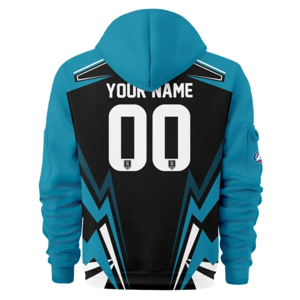 Port Adelaide Power AFL Exclusive Logo Hoodie Half Zipper QTVA270625AFL04PORT-HDF - Image 3