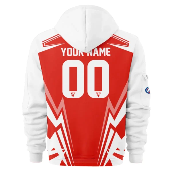 Sydney Swans AFL Exclusive Logo Hoodie Half Zipper QTVA270625AFL04SYD-HDF - Image 3