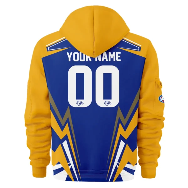 West Coast Eagles AFL Exclusive Logo Hoodie Half Zipper QTVA270625AFL04WCE-HDF - Image 3