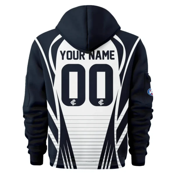 Carlton Blues AFL Exclusive Logo Hoodie Half Zipper QTVA280625AFL05CARL-HDF - Image 3
