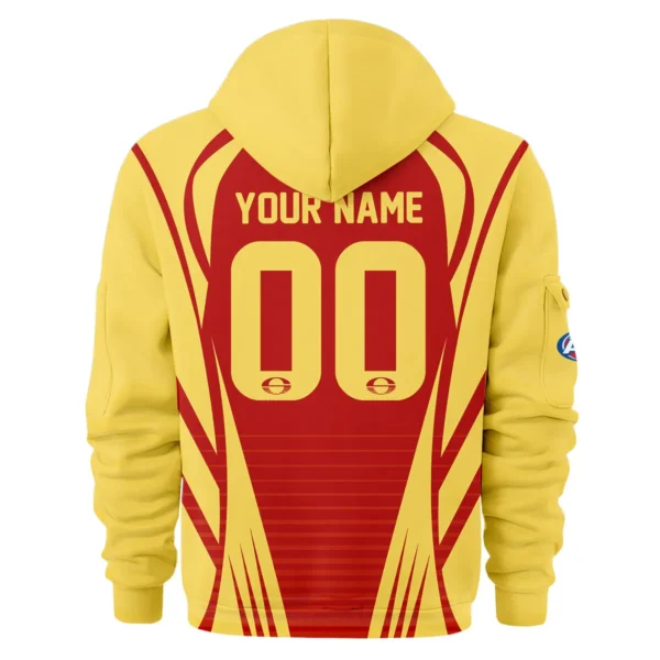 Gold Coast SUNS AFL Exclusive Logo Hoodie Half Zipper QTVA280625AFL05GCFC-HDF - Image 3