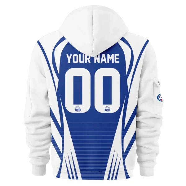 North Melbourne Kangaroos AFL Exclusive Logo Hoodie Half Zipper QTVA280625AFL05NMFC-HDF - Image 3