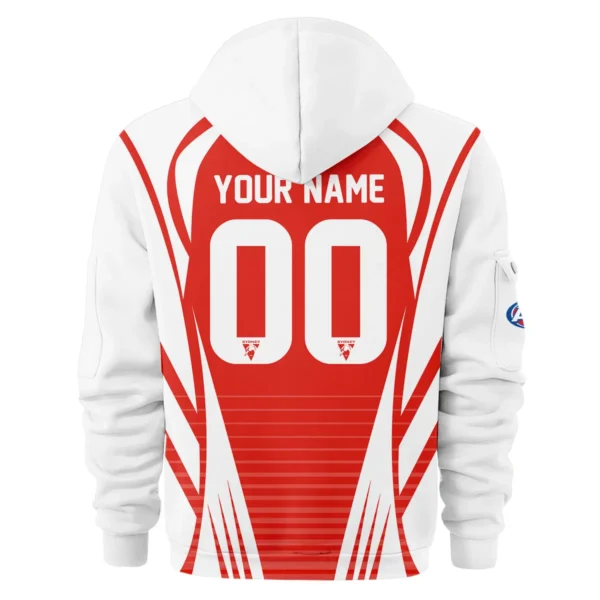 Sydney Swans AFL Exclusive Logo Hoodie Half Zipper QTVA280625AFL05SYD-HDF - Image 3