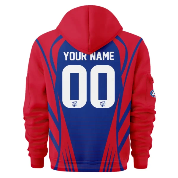 Western Bulldogs AFL Exclusive Logo Hoodie Half Zipper QTVA280625AFL05WB-HDF - Image 3
