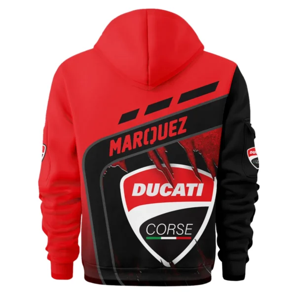 Marc Márquez Ducati Lenovo Team Exclusive Logo Hoodie Half Zipper QTVAGP060625A6DUC-HDF - Image 3