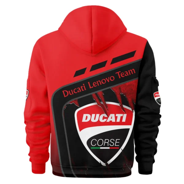 Ducati Lenovo Team Exclusive Logo Hoodie Half Zipper QTVAGP060625A8DUC-HDF - Image 3
