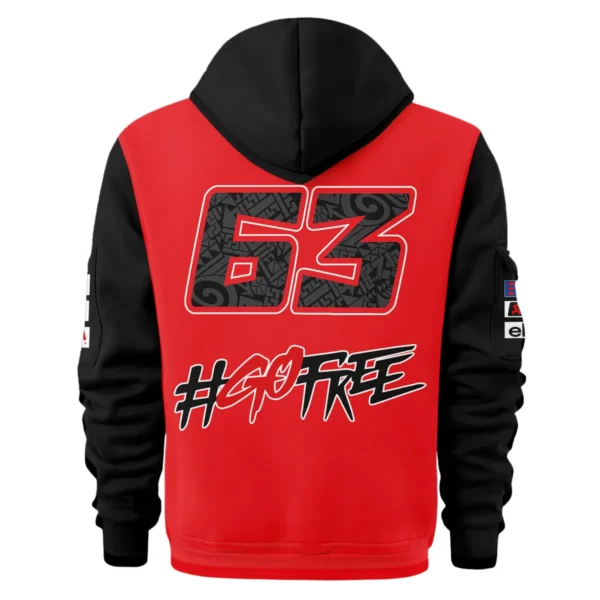Francesco Bagnaia Ducati Lenovo Team Exclusive Logo Hoodie Half Zipper QTVAGP110625A13DUC-HDF - Image 3