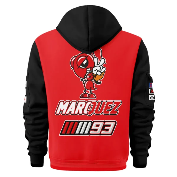 Marc Márquez Ducati Lenovo Team Exclusive Logo Hoodie Half Zipper QTVAGP110625A14DUC-HDF - Image 3