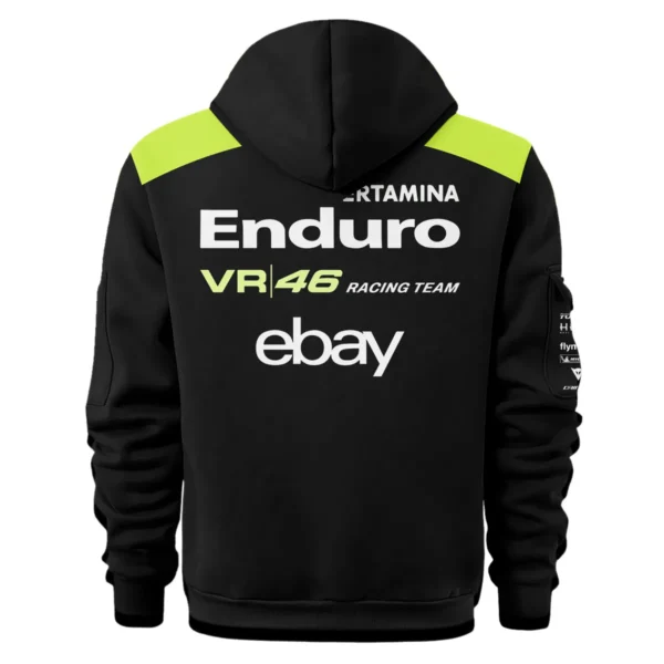 VR46 Racing Team Exclusive Logo Hoodie Half Zipper QTVAGP120625A16VR46-HDF - Image 3