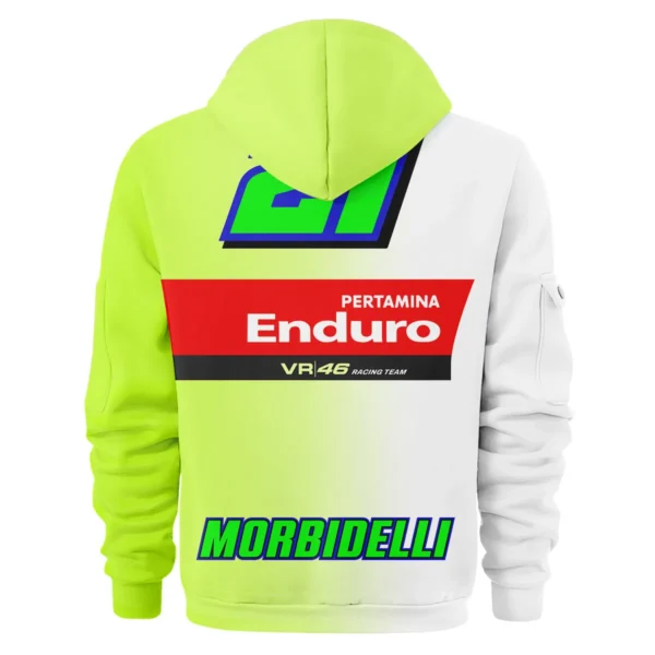 VR46 Racing Team Exclusive Logo Hoodie Half Zipper QTVAGP130625A20VR46-HDF - Image 3