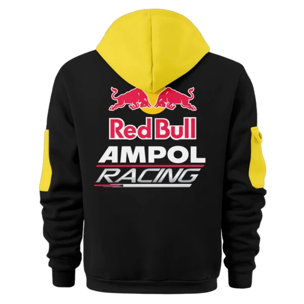 Red Bull Ampol Racing Team 2025 Supercars Championship Exclusive Logo Hoodie Half Zipper HOSPC120625A01RBHDF - Yellow - Image 2