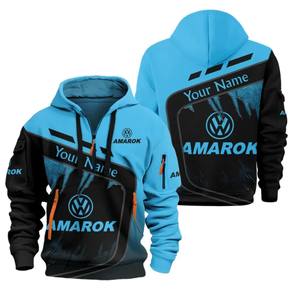 Volkswagen Amarok Ute Exclusive Logo Hoodie Half Zipper QTVA170625UTE01VA - Blue - Image 3