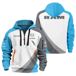 RAM Trucks Ute Exclusive Logo Hoodie Half Zipper QTVA180625UTE02RAM - Blue