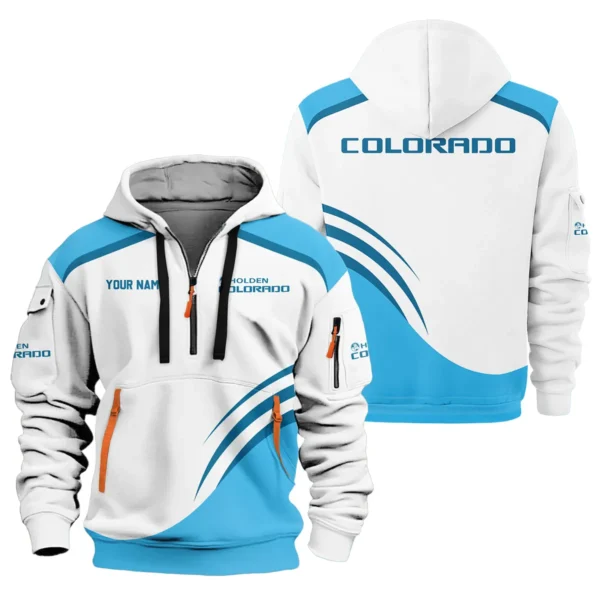 Holden Colorado Ute Exclusive Logo Hoodie Half Zipper QTVA190625UTE03HC - Blue