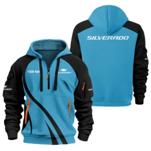 Chevrolet Silverado Ute Exclusive Logo Hoodie Half Zipper QTVA210625UTE04CS - Blue