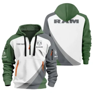 RAM Trucks Ute Exclusive Logo Hoodie Half Zipper QTVA180625UTE02RAM - Green